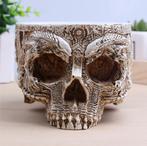 Schedel Bloempot / Doodskop Bloembak Menselijk Kunst Decor, Tuin en Terras, Bloempotten, Overige materialen, Verzenden, Rond, Nieuw
