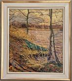 Wietse Hoving - Groninger Ploeg olieverf op doek, Antiek en Kunst, Ophalen of Verzenden