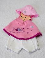 Baby born poncho, broek en muts nieuw!, Ophalen of Verzenden, Nieuw, Babypop