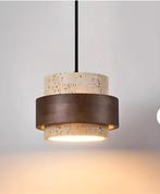 Japandi Hanglampen Walnoot & Travertin, Japandi, Nieuw, Ophalen of Verzenden, Overige materialen