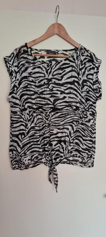 Yessica t-shirt kapmouwtjes maat 38, zebraprint