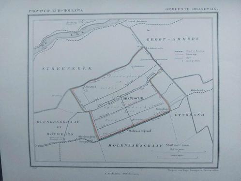 27 / Litho van J. Kuyper uit 1867 van Brandwijk ZH, Antiek en Kunst, Kunst | Litho's en Zeefdrukken, Ophalen of Verzenden