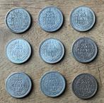 serie 25 cent Wilhelmina Opgestoken Haar, Postzegels en Munten, Munten | Nederland, Ophalen, Setje, Zilver, 25 cent