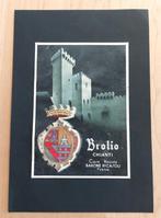 Twee oude prenten wijnkasteel Brolio, Chianti, Ophalen of Verzenden, Zo goed als nieuw, Voor 1940, Prent