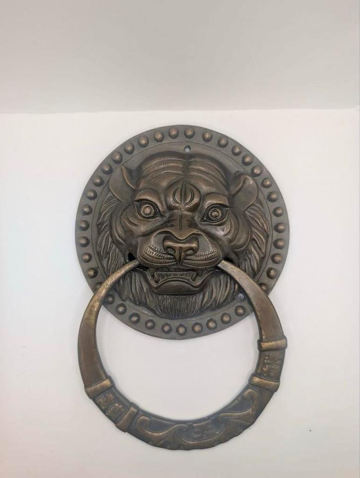 Chinese Tijger Deurklopper koper, Huis en Inrichting, Deurbellen, Zo goed als nieuw, Ophalen of Verzenden