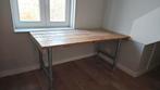 Steigerhouten bureau / tafel met poten van steigerbuizen, Huis en Inrichting, Ophalen