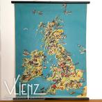 Vintage schoolplaat Engeland, Britse eilanden, Westermann, Antiek en Kunst, Antiek | Schoolplaten, Ophalen, Overige thema's