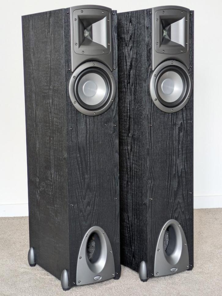 Klipsch Synergy F-1, hoog rendement, Tractrix hoorn tweeter, Audio, Tv en Foto, Luidsprekers, Gebruikt, Front, Rear of Stereo speakers