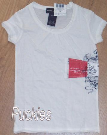 Ralph Lauren shirt off-white maat 116 *NIEUW* (7351)  beschikbaar voor biedingen