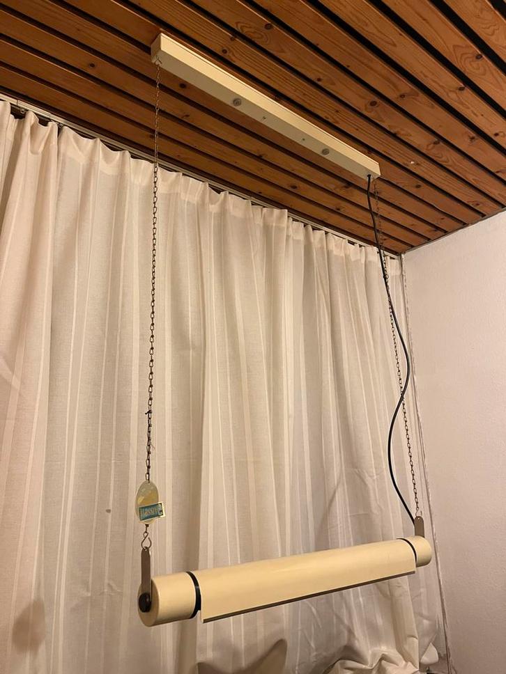 Retro Massive Werklamp Jaren 70, Huis en Inrichting, Lampen | Hanglampen, Gebruikt, 75 cm of meer, Metaal, Ophalen