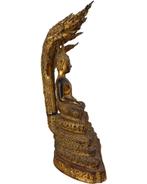 Thaise vergulde bronzen Boeddha onder naga, Ophalen of Verzenden, Gebruikt