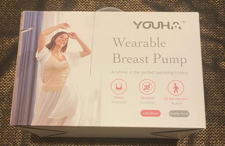 Youha The Ins Next borstkolf dubbel handsfree, Kinderen en Baby's, Babyvoeding en Toebehoren, Zo goed als nieuw, Borstkolf, Ophalen of Verzenden