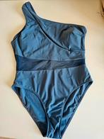 Blauw symmetrisch contras doorschijnend badpsk, Ophalen of Verzenden, Nieuw, Blauw, Badpak