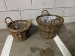 2 Rieten aardappelmanden, Gebruikt, Mand, Rond, Ophalen of Verzenden