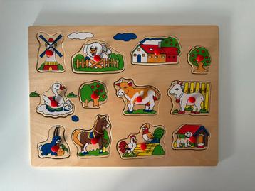 Houten Puzzel Boerderij Dieren beschikbaar voor biedingen