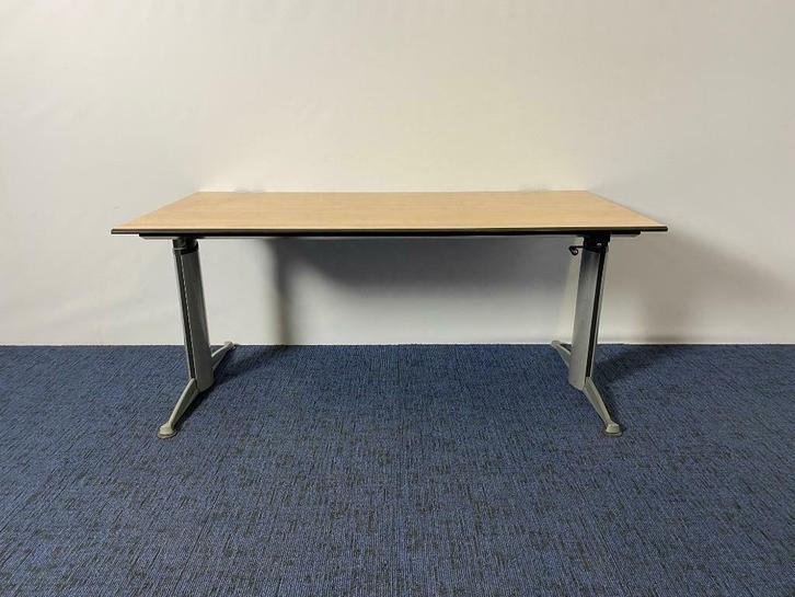 5 x Bureau Aspa (slinger), beuken blad, 180 x 80 cm., Huis en Inrichting, Bureaus, Gebruikt, Bureau, In hoogte verstelbaar, Ophalen