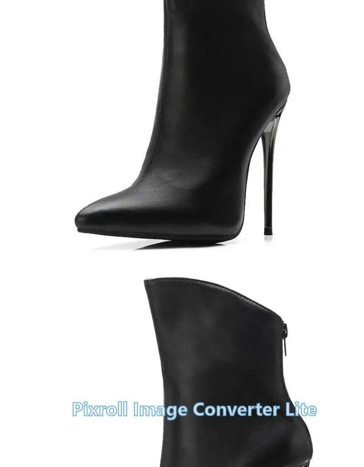 S13 maat 45 en 46 zwarte korte laars 12cm hak,, Kleding | Dames, Schoenen, Nieuw, Lage of Enkellaarzen, Zwart, Ophalen of Verzenden