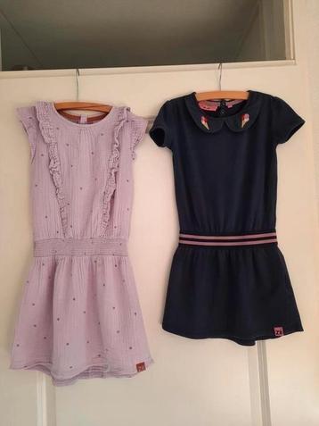 Z8 Leuke Zomerjurken Lila Donkerblauw Maat 116-122 beschikbaar voor biedingen