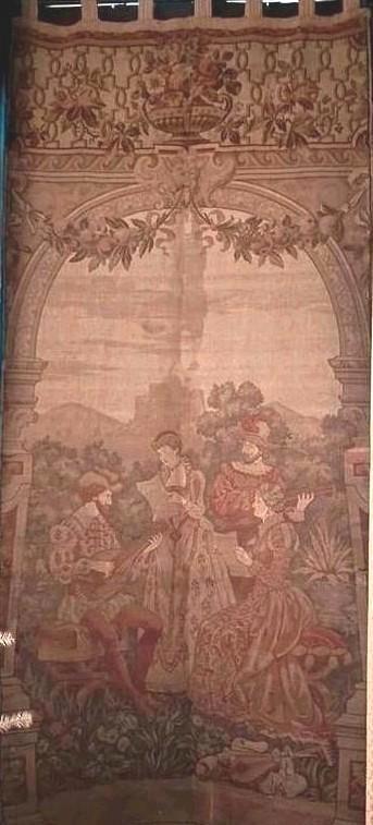 Groot 19thC Franse tapisserie,hangend wandkleed, wandtapijt,, Antiek en Kunst, Antiek | Woonaccessoires, Ophalen of Verzenden