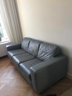 Ikea bank grijs leder, Huis en Inrichting, Banken | Bankstellen, Ophalen, Gebruikt, Driepersoons, Rechte bank