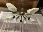 Vintage plafondlamp,jaren 50,messing, Ophalen of Verzenden, Zo goed als nieuw