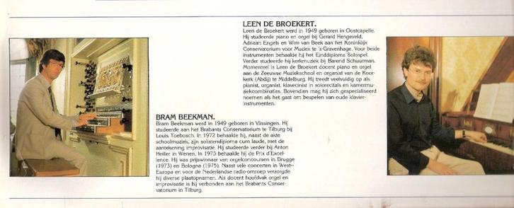 MiddelburgOrgel - Beekman/Broekert - Reclame Rabobank -RARE, Cd's en Dvd's, Vinyl | Klassiek, Gebruikt, Classicisme, Overige typen