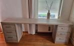 Robuus en praktisch stijgerhouten bureau 220 cm, Ophalen, Gebruikt, Bureau