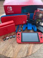 Nintendo Switch Rood - Complete Set met Games, Spelcomputers en Games, Ophalen of Verzenden, Gebruikt