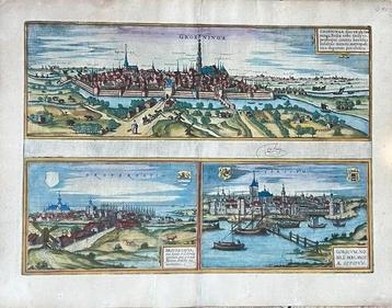 Oude kaart Groningen, Brouwershaven & Gorinchem beschikbaar voor biedingen
