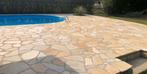 Brasil Yellow flagstones voor een mediterraanse uitstraling, Tuin en Terras, Tegels en Klinkers, Ophalen, Nieuw, Natuursteen, Terrastegels