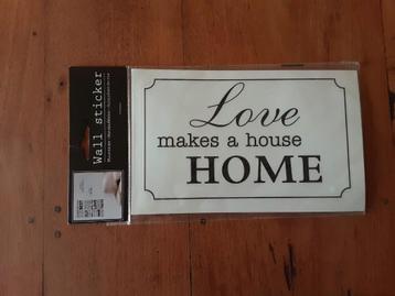Muursticker Love makes a house home beschikbaar voor biedingen