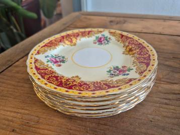Set 6x Engels Aynsley Gebaksbordje 16 cm beschikbaar voor biedingen