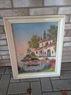 Schilderij: Huis aan het water, Antiek en Kunst, Kunst | Schilderijen | Klassiek, Ophalen