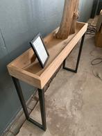 Sidetable nieuw eiken / metaal 104 cm breed, Ophalen, Koopmans HH, Beatrixstraat 65E Beneden Leeuwen, Nieuw