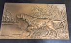 Bronzen ? Plaquette Jachthond, Antiek en Kunst, Antiek | Koper en Brons, Ophalen of Verzenden, Brons