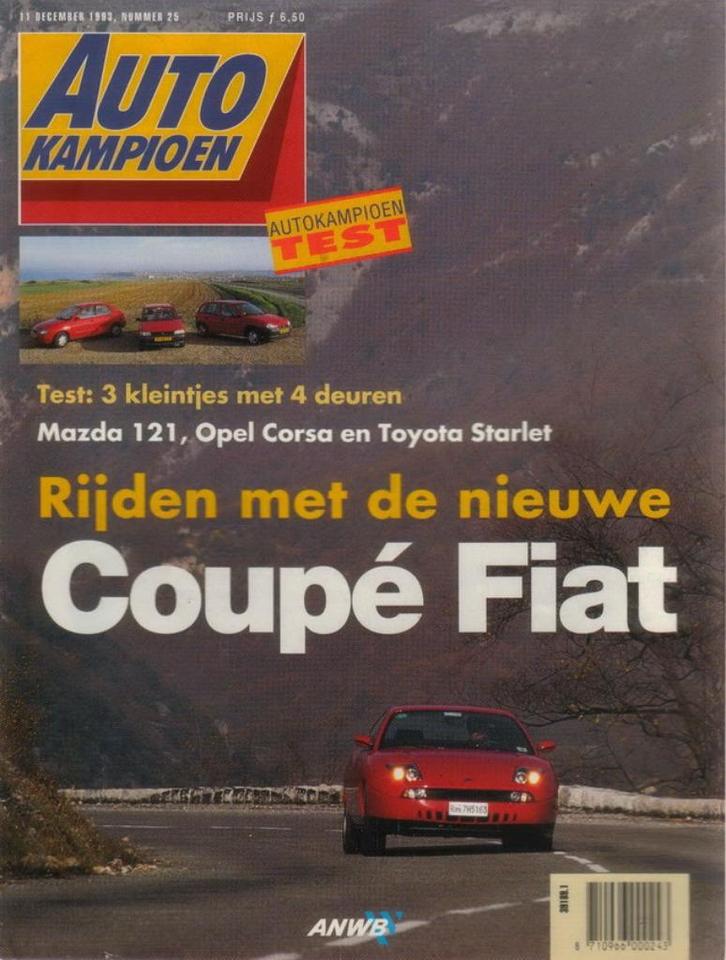 Autokampioen 25 1993 : Fiat Coupe - Alfa Romeo 164 Q4 - Ford, Boeken, Auto's | Folders en Tijdschriften, Gelezen, Algemeen, Ophalen of Verzenden