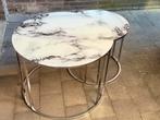 Salontafel rond set van 2, Huis en Inrichting, 50 tot 100 cm, Rond, Ophalen of Verzenden, Zo goed als nieuw