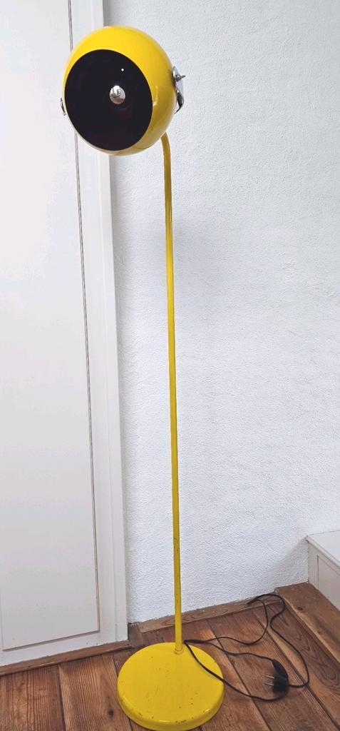 Vintage gele vloerlamp Robert Sonnemann, Huis en Inrichting, Lampen | Vloerlampen, Gebruikt, Ophalen