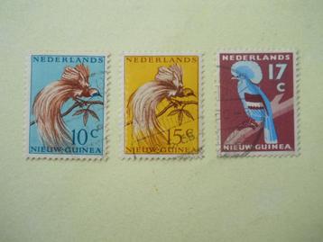 Nederlands Nieuw Guinea Laatste uit De Oost 3 st. gestempeld beschikbaar voor biedingen