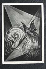 Blote vlinderdame op weg naar bloot vuur en wind, Art Deco, Verzamelen, Ansichtkaarten | Themakaarten, Verzenden, 1920 tot 1940