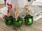 Disney kerst tinkerbell 3 x, Ophalen, Winnie de Poeh of vrienden, Zo goed als nieuw, Beeldje of Figuurtje