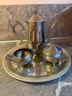 Verzilverd theeset, Antiek en Kunst, Antiek | Servies compleet, Ophalen of Verzenden