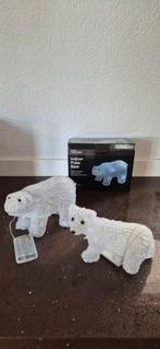 2 LED ijsberen op batterij grote 22x14 en kleine 21x13 cm, Diversen, Kerst, Ophalen of Verzenden, Zo goed als nieuw