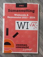 Samenvatting Wiskunde A Examenstof VWO, Ophalen of Verzenden, Zo goed als nieuw, VWO, Wiskunde A
