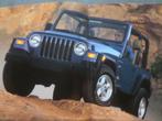 Jeep Wrangler 2000 Brochure, Boeken, Auto's | Folders en Tijdschriften, Ophalen of Verzenden, Zo goed als nieuw, Overige merken