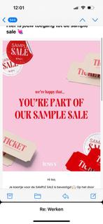 tessv sample sale 14:30/15:30, Eén persoon, Overige soorten