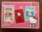 Hello Kitty 3 in 1 puzzel, Ophalen of Verzenden, Meer dan 50 stukjes, Zo goed als nieuw, 4 tot 6 jaar