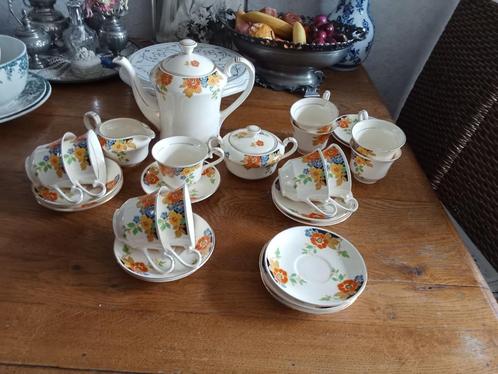 koffieservies MOSA plateel oost indische kers, Antiek en Kunst, Antiek | Servies los, Ophalen of Verzenden
