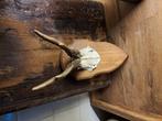 Geweitje op houten schild sober,landelijk,vintage, Ophalen of Verzenden, Zo goed als nieuw