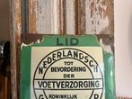 OUD EMAILLE BORDJE, Ophalen of Verzenden, Gebruikt, Reclamebord